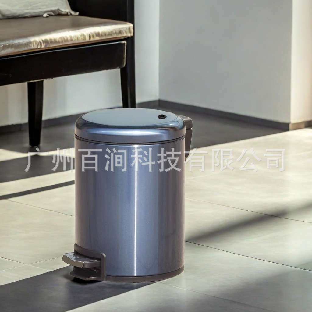 茶渣桶客厅圆形不锈钢垃圾桶茶水桶废水桶家用新款带盖茶几办公室