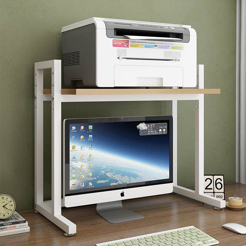 可调节电脑主机支架打印机置物架桌面分层放置架办公桌上机箱架子