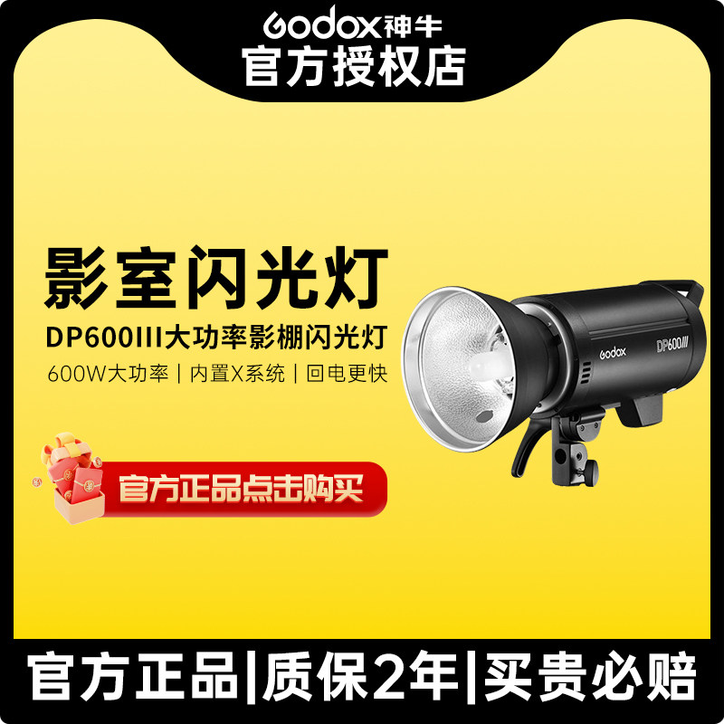 Godox神牛DP600III三代摄影灯400W 600W 800W 1000W大功率专业影室灯人像室内婚纱美食家具补光灯拍摄灯套装