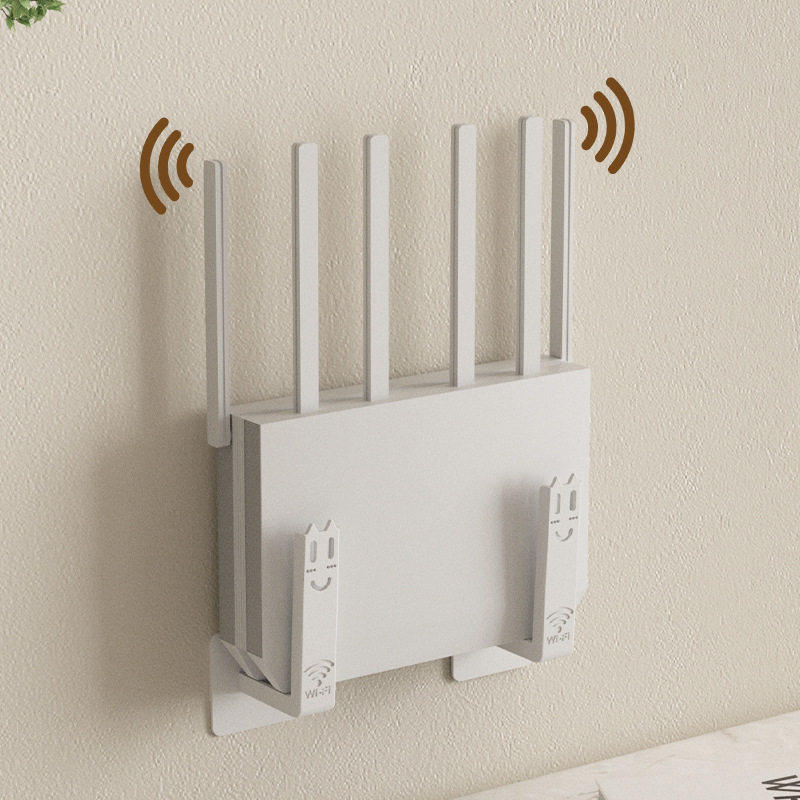路由器放置架wifi墙壁电视挂墙上机顶盒置物收纳盒免打孔托架支架