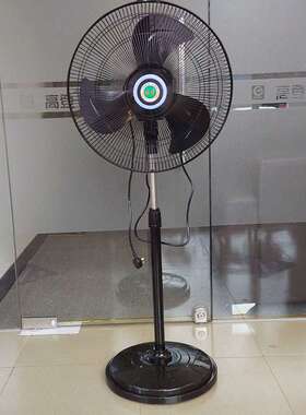 梁田落地扇商用扇450MM 黑色三胶叶18寸120W立式家用电风扇FS45-D