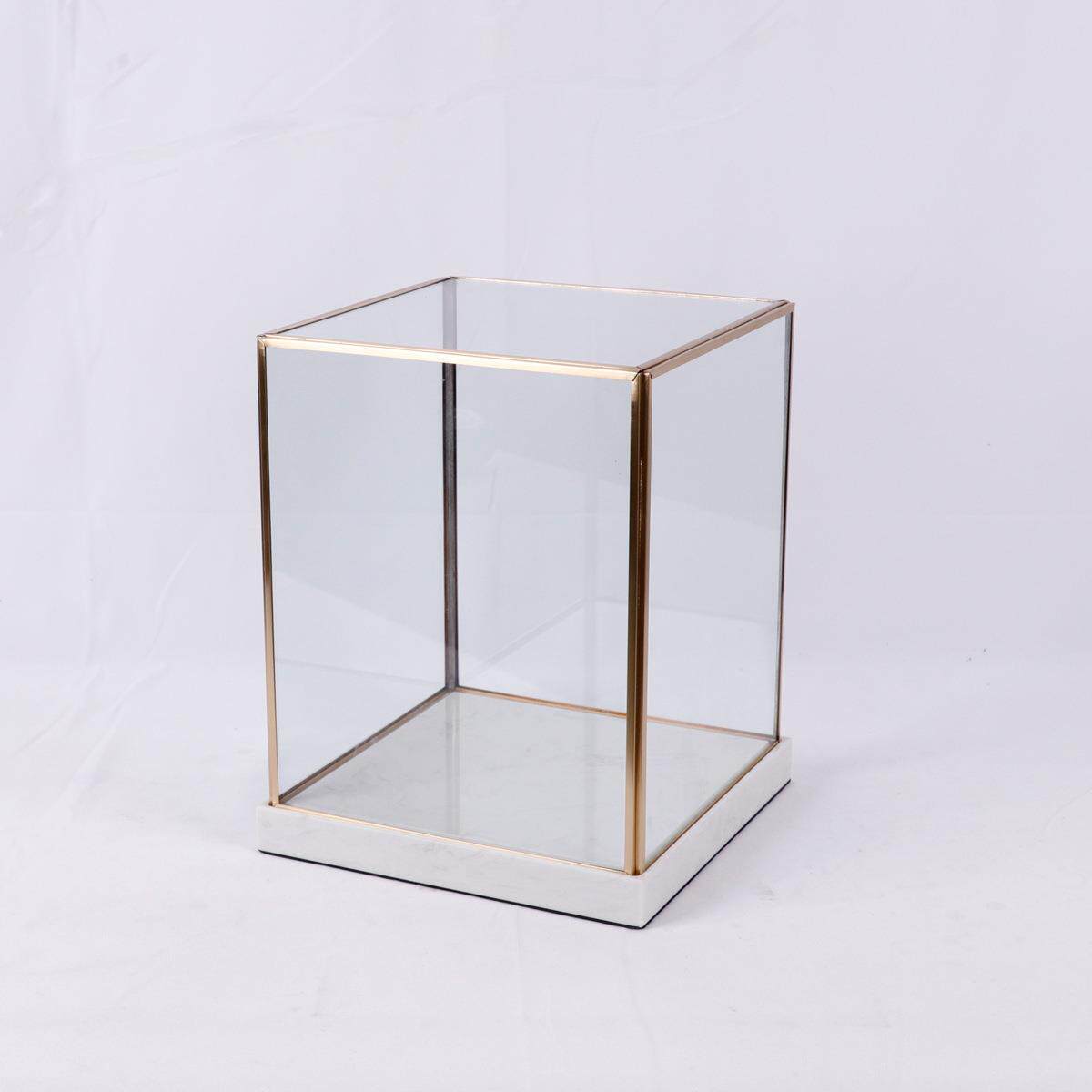 玻璃罩子铜框文物展示柜微景观摆件透明玻璃防尘罩高端装饰品