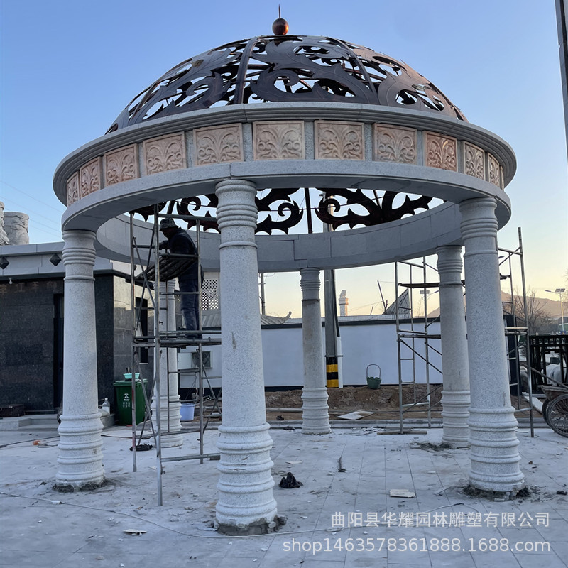 欧式户外庭院石雕凉亭厂家