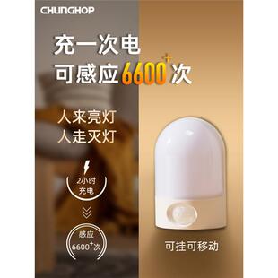 TRIAC人体感应小夜灯充电家用卧室床头睡眠婴儿喂奶起夜智能壁挂