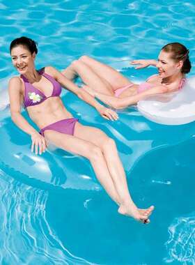 Bestway43009双枕8字浮圈水上躺椅双人浮排充气浮床水床气垫