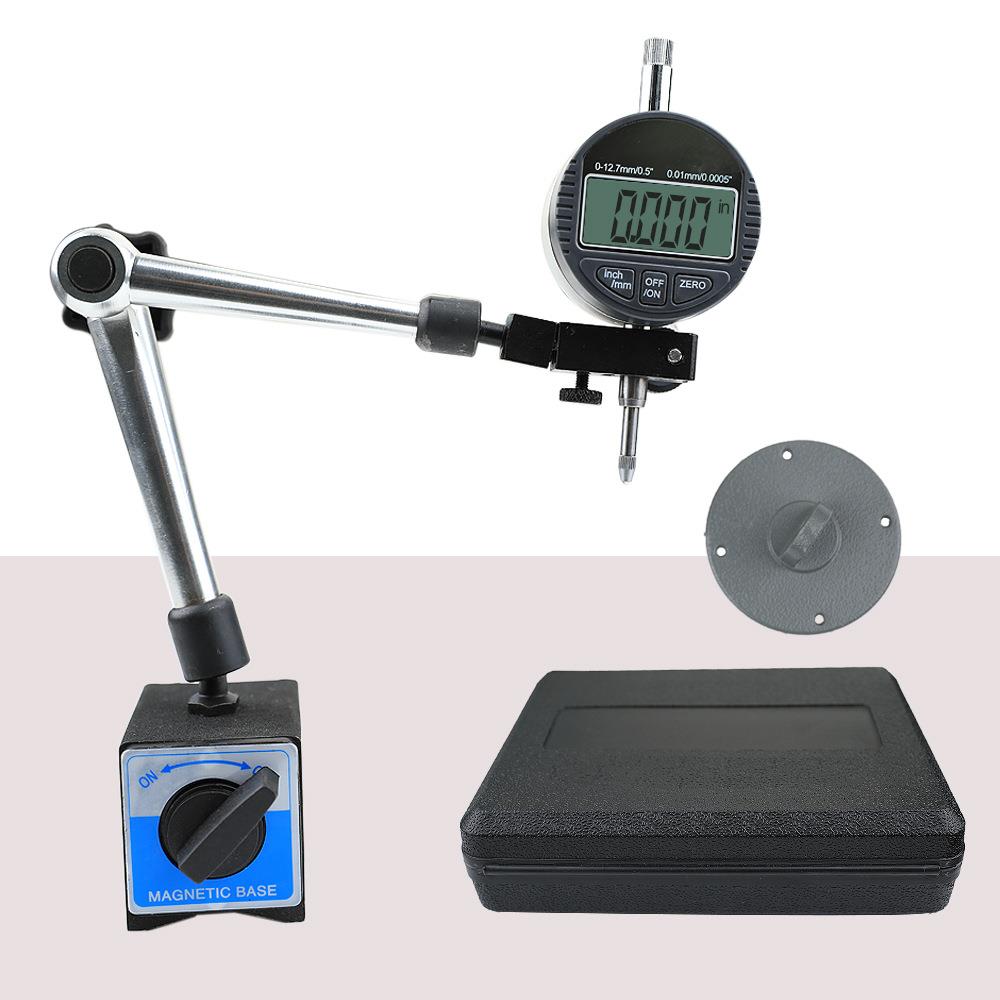 0-12.7/25.4数显百分表千分表万向磁力表座套装杠杆百分表磁力座