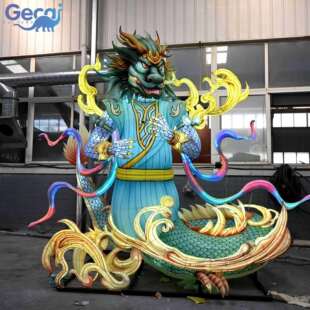 中国风国潮龙灯十二生肖动物彩灯城市街区景区灯展花灯制作