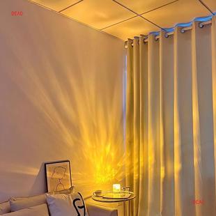 水波纹氛围灯卧室情调感房间浪漫直播间背景落日气氛夜灯光暖