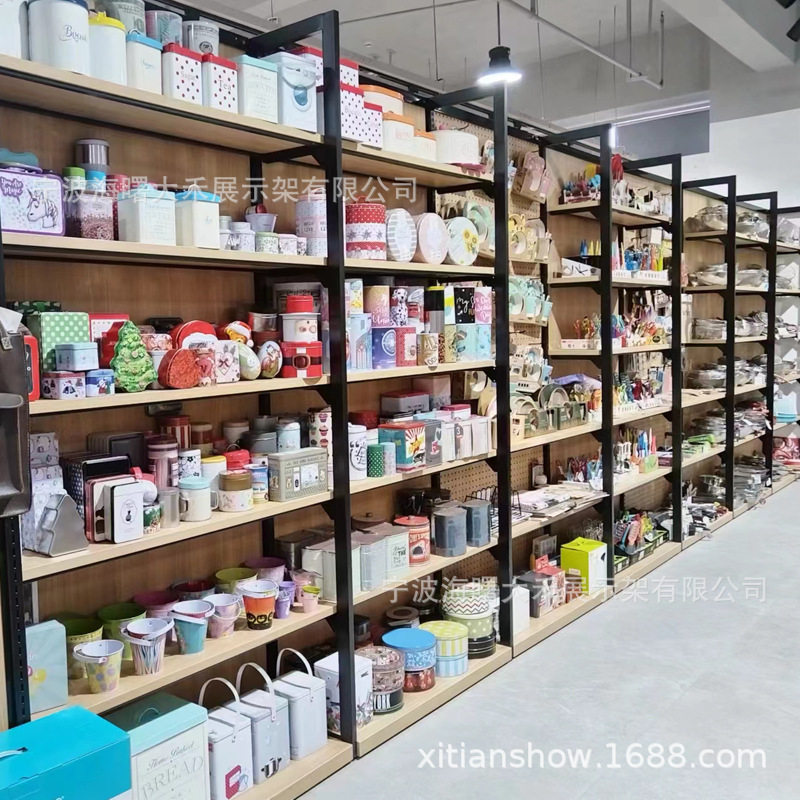 工厂直销可设计钢木中岛展架
