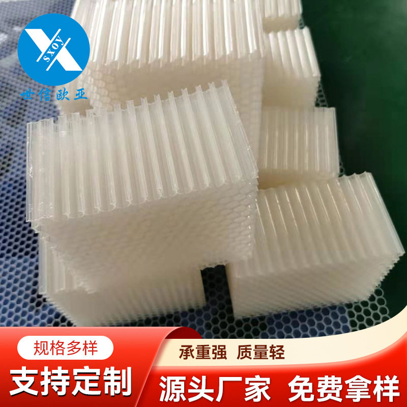 活性炭蜂窝网PP阻燃圆形孔径滤网塑料蜂窝板结构过滤材料