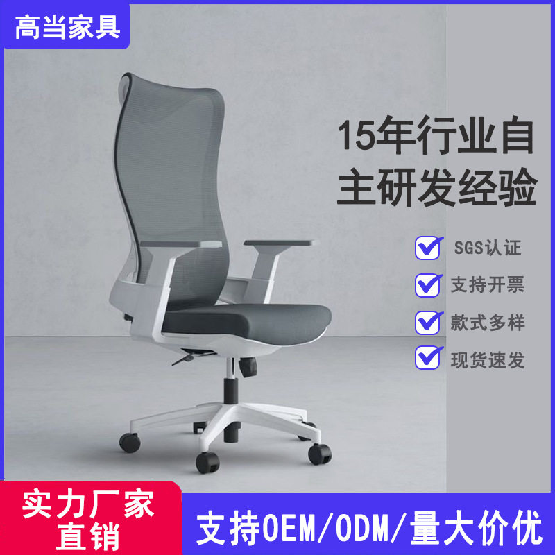 办公椅人体工学高背透气弓型会议家用书房电脑椅逍遥办公椅久坐