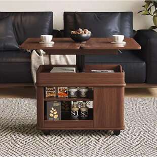 中古风实木折叠茶几小户型客厅家用沙发边柜可移动边几小推车茶桌