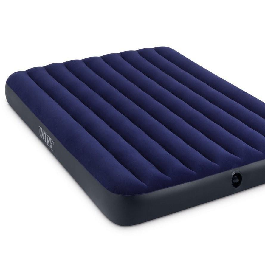 INTEX64758充气床条纹植绒双人充气床垫野营垫气垫床线拉空气床