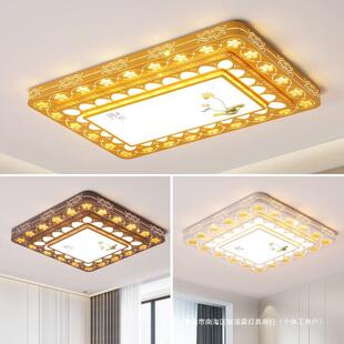 2025新款LED客厅灯吸顶灯简约高端长方形方形花型大客厅灯大尺寸