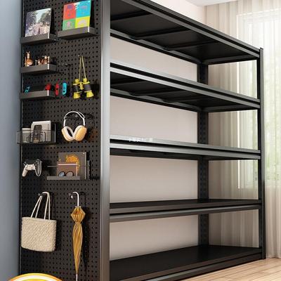 家用钢制货架承重多层落地置物架储物架角钢收纳架杂物铁架子