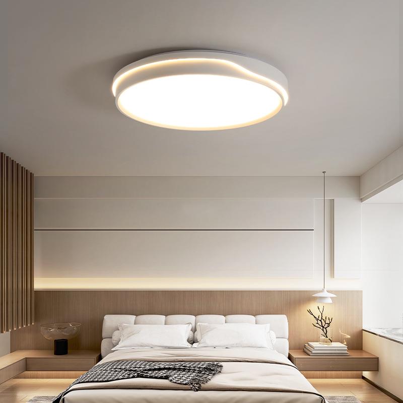 2023新款智能护眼LED房间灯具奶油风简约现代大气圆形卧室吸顶灯