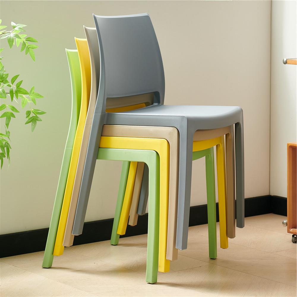 加厚塑料椅简约成人椅子可叠放餐椅家用靠背椅餐桌凳子户外休闲椅