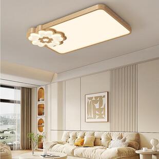 长方形云朵奶油风大厅灯客厅灯全光谱LED护眼吸顶灯客厅主灯
