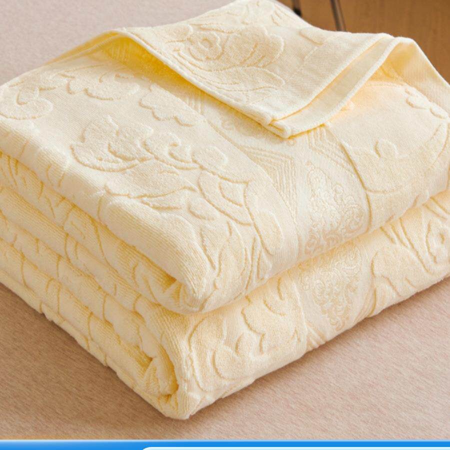 上海老牌毛巾被纯棉100不掉毛加厚老式怀旧夏季午睡盖毯