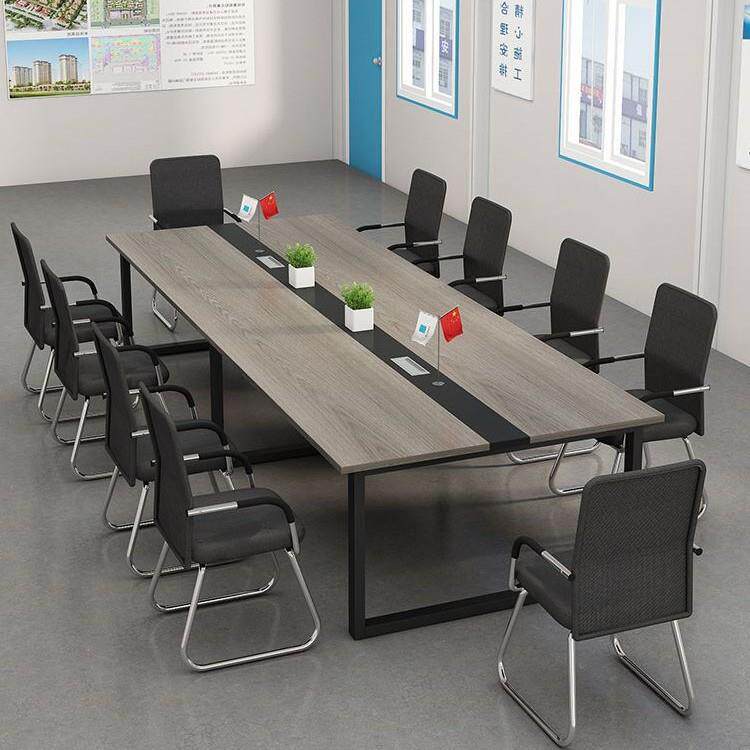 L8T会议桌长桌办公桌椅组合简约现代会议室套装大型小型开会长条