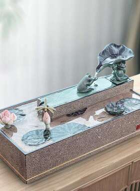 新中式流水喷泉桌面摆件创意客厅玄关办公室开业送礼循环水景摆设