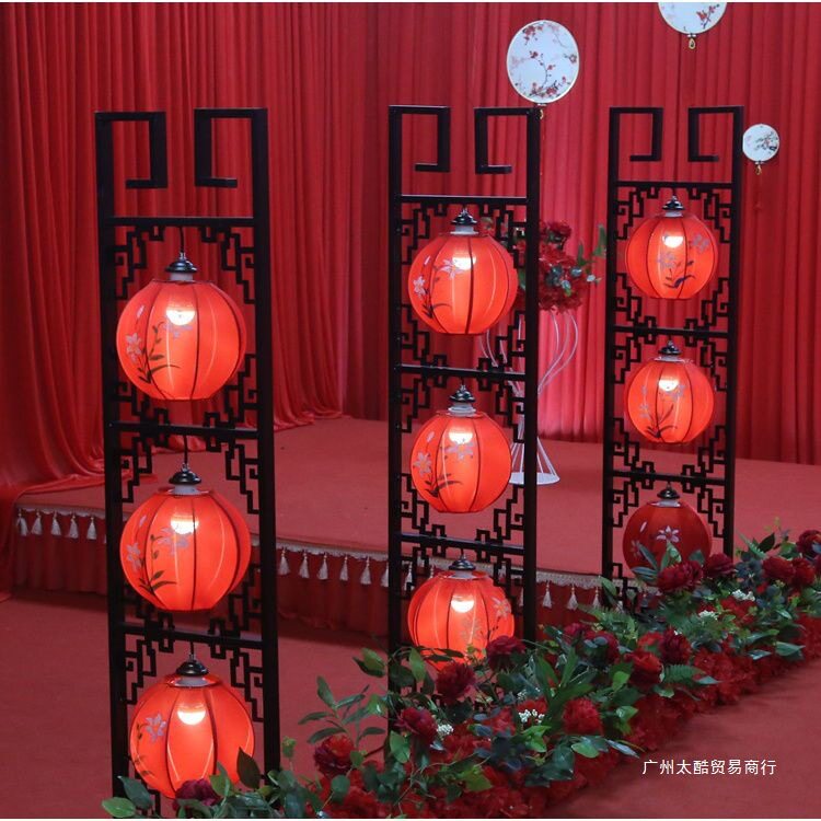 中式仿古不锈钢婚庆路引宫灯