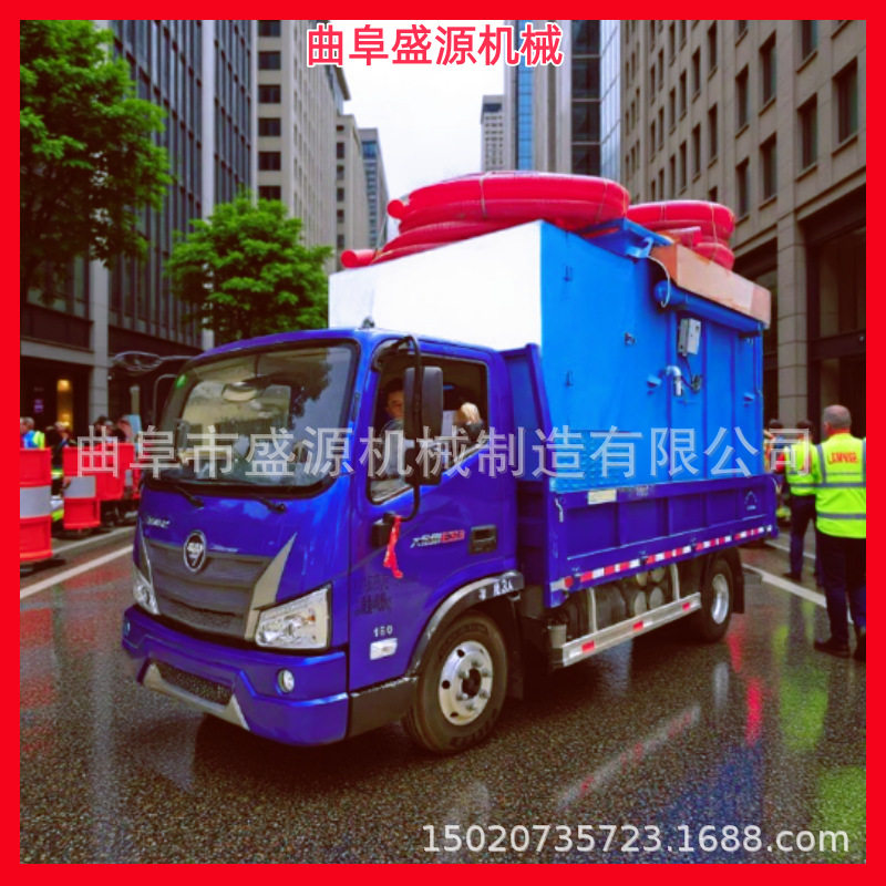 150型电厂烟道吸灰车方箱一体气力输送机移动式负压抽灰吸尘车