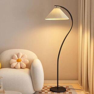 新款百褶落地灯卧室客厅法式家居轻奢民宿卧室沙发立式台灯氛围灯