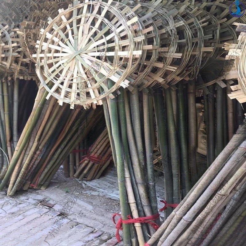 手工竹编塑料布花圈架子