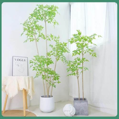 甄选仿真南天竹家居绿植仿生装饰花艺摆件假植物仿真植物假盆栽