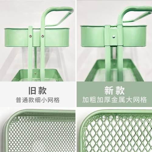 厨房置物架卧室婴儿用品收纳架移动带轮储物架子多功能家用小新款