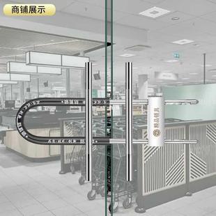 6E3X玻璃门锁双门u型锁商铺门插锁锁具店铺门锁防盗推拉门叉锁大