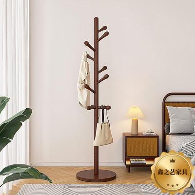 实木衣架服装店专用落地家用挂衣服架子简易立式挂衣杆卧室挂衣架