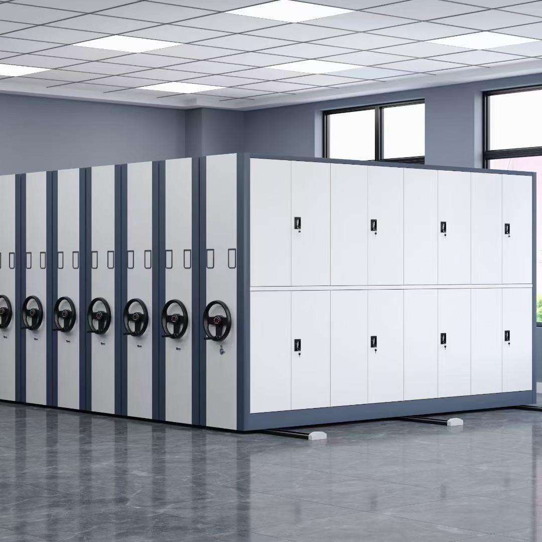 湖北密集架档案室密集柜移动手摇式智能电动档案凭证柜文件资料柜