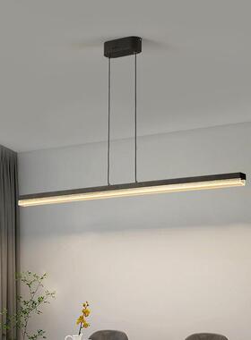 黑色极简餐厅吊灯长条办公室餐桌书房前台入户玄关阳台过道吸顶灯