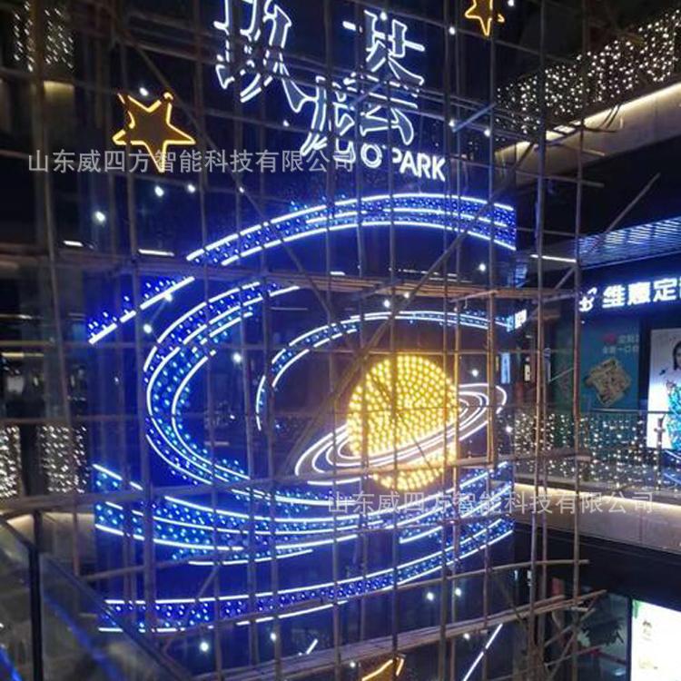 2021新款商场亮化网红街玻璃幕墙灯饰画led造型灯 户外灯光节装饰
