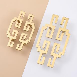 2025新中式复古衣柜门拉手仿古橱柜抽屉锌合金古典中式柜门拉手