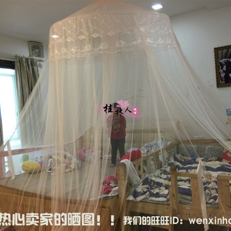 超大加大子母床儿童双层拼接床圆顶吊顶蚊帐加密2*2.2 2.4 8 3米