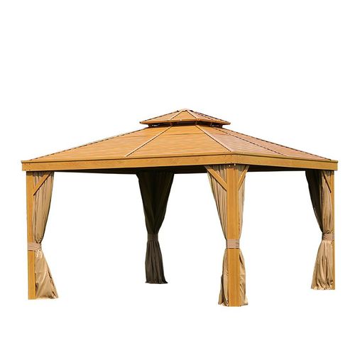 防雨户外凉亭酒店桌椅休闲庭院四角凉亭遮阳棚 古典民宿 露台花园