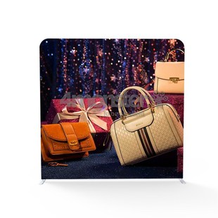 背景墙 签到处 布艺快幕秀 年会背景签名墙铝合金展架