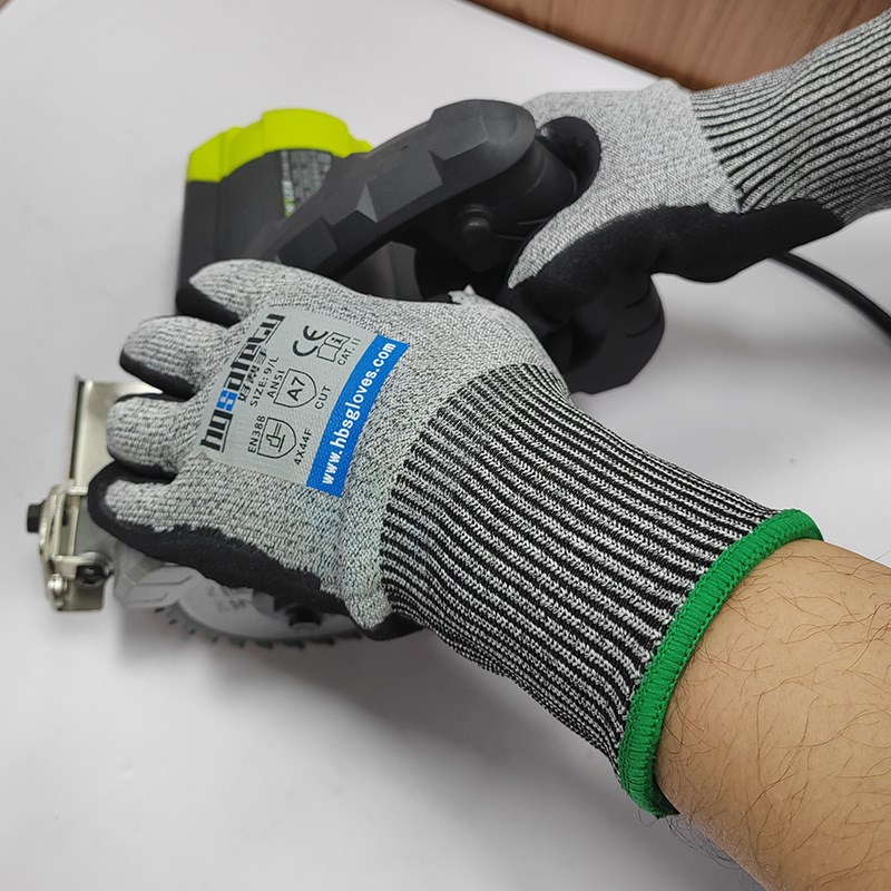平替玻璃钢板厂木工加钢丝工业耐磨虎口加强A7级防切割手套