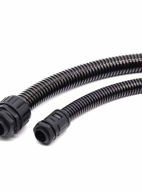 尼龙PA阻燃波纹管蛇皮管浪管电缆保护套管黑色包线管 AD13/10/25