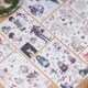 三渡人物贴纸本少男少女古风手账素材本可爱背景画像和纸胶带装 饰