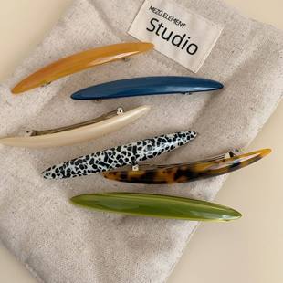 小众色一字夹马尾扣夹子半扎发弹簧夹博主横夹发卡女发夹发饰头饰