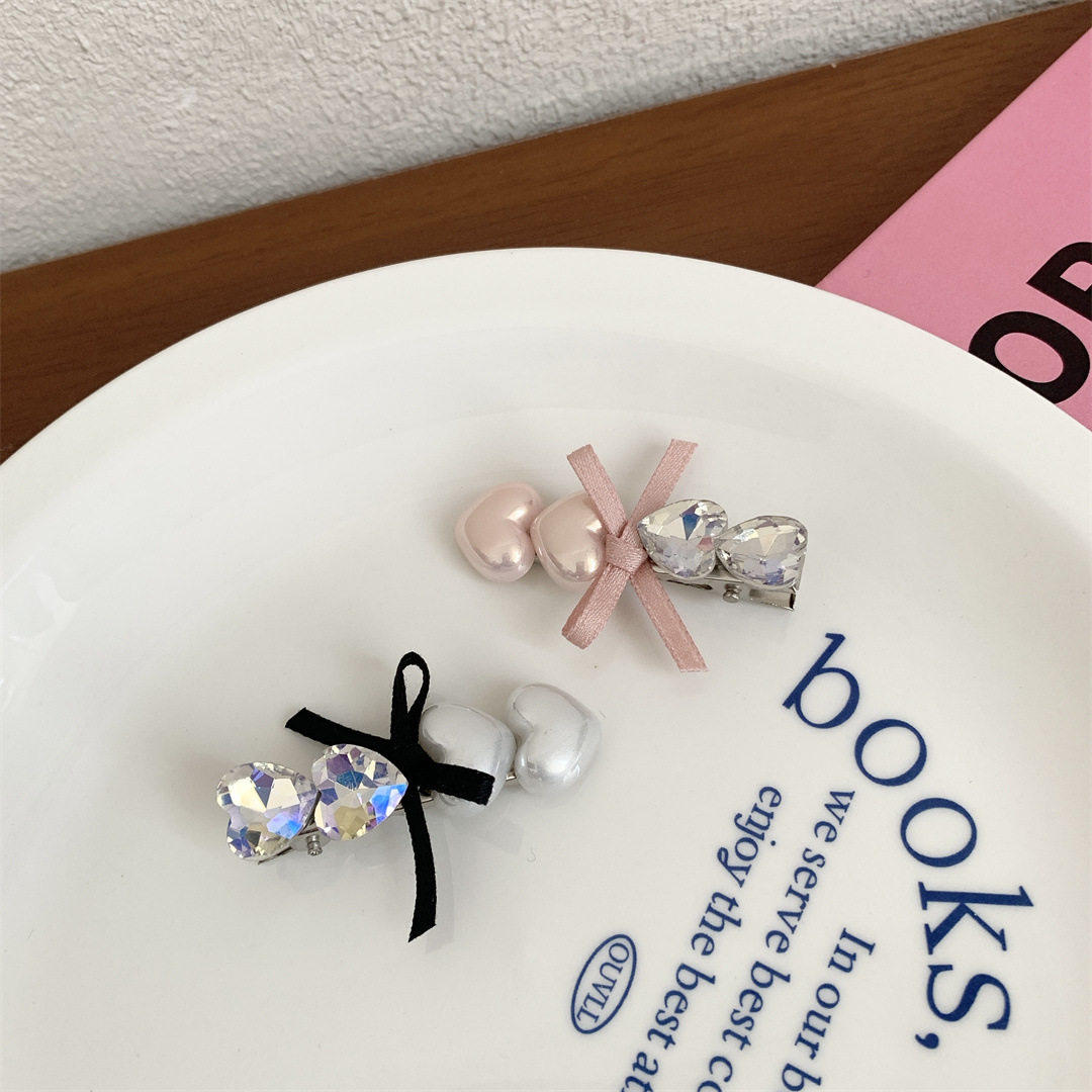 复古时尚蝴蝶结爱心水钻发夹2026新款轻奢刘海夹侧边夹高级感发饰,饰品/流行首饰/时尚饰品新,发饰,淘宝优惠券,粉丝福利购,淘宝优惠卷