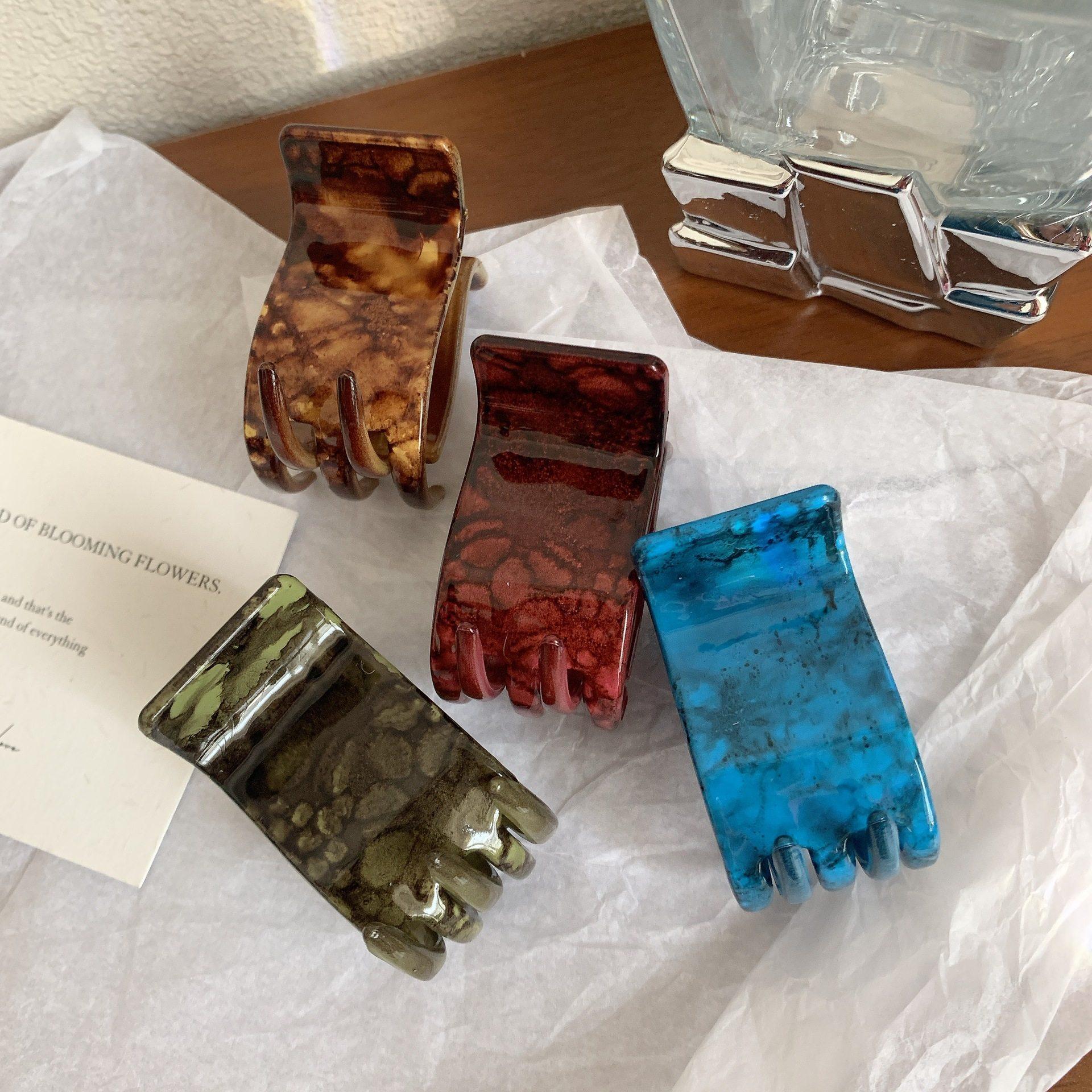 新款复古高级晕染色醋酸抓夹气质马尾夹后脑勺半扎发夹子头饰发饰,饰品/流行首饰/时尚饰品新,发饰,淘宝优惠券,粉丝福利购,淘宝优惠卷