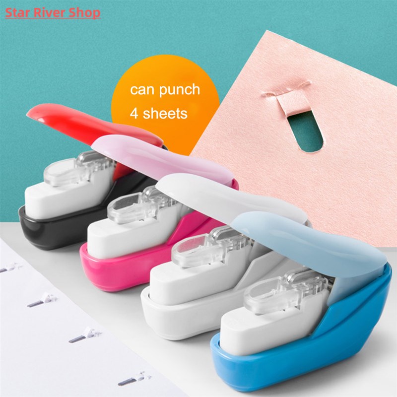 .Stapleless Staploer Book Paper Stapling Stapler Mini Portab