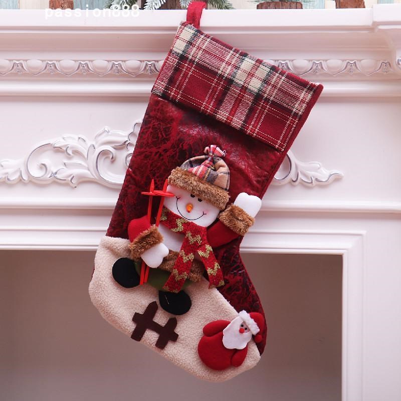 Christemas Stocking Gift Bag圣诞袜装饰品圣诞礼物袋