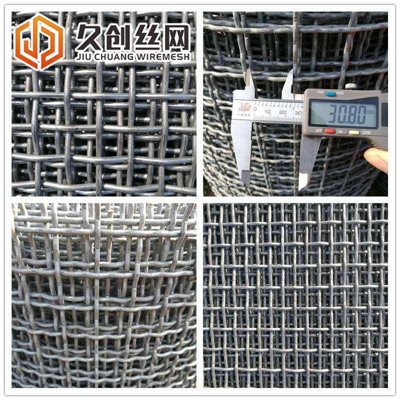 热镀锌钢丝网建筑防护铁丝网养殖白钢轧花网黑锰钢丝编织矿筛网片