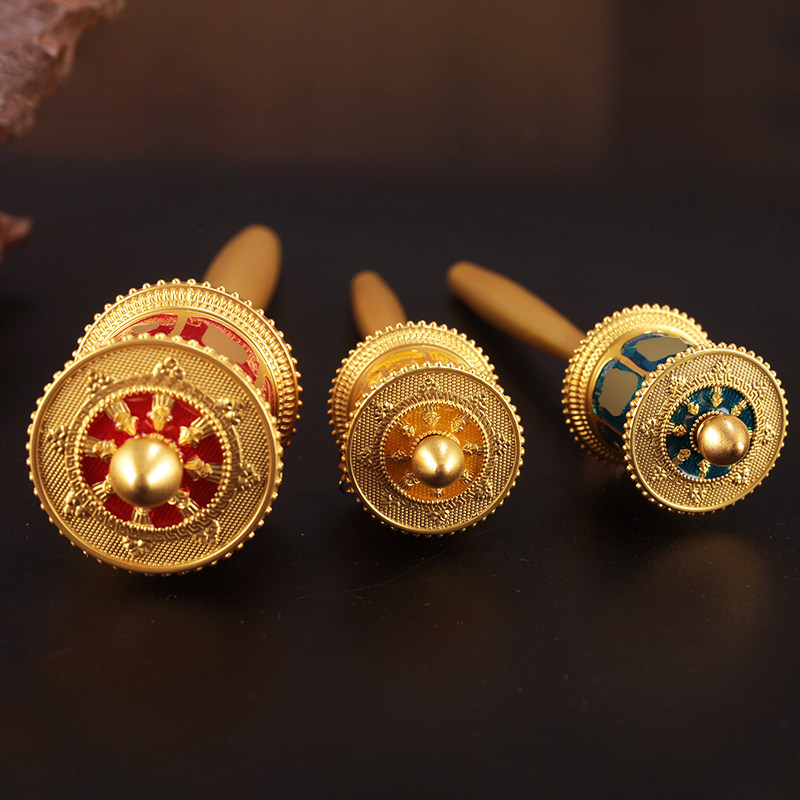 精美迷你手摇转轮桶锌合金嘛呢转筒浮雕大号小号随身携带方便摆件,家居饰品,装饰摆件,淘宝优惠券,粉丝福利购,淘宝优惠卷